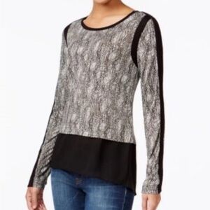 Michael Kors Stylish Black and Gray Women's Top